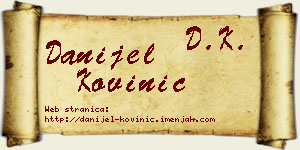 Danijel Kovinić vizit kartica
